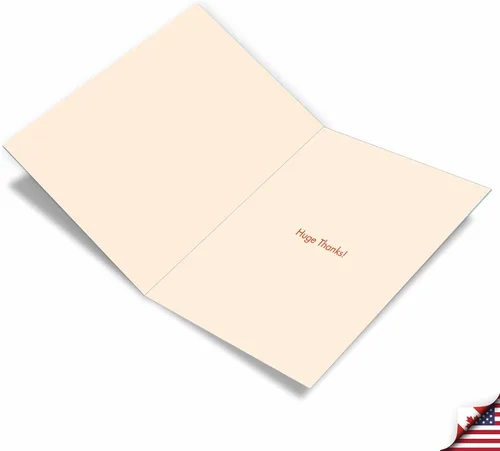 Vista 2 de NobleWorks - Tarjeta de papel de agradecimiento grande y divertida de 8.5 x 11 pulgadas con sobre (paquete de 1) Jumbo Big Ass Thank You J6399TYG