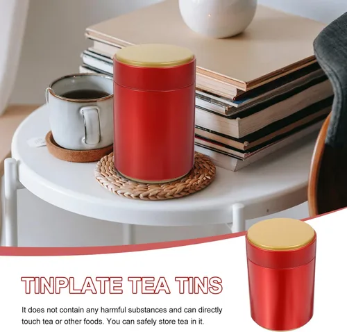 Vista 7 de Hemoton Latas de té para café, té, azúcar, lata de té con tapas herméticas, recipiente para suelto y bolsas para almacenamiento de azúcar de café