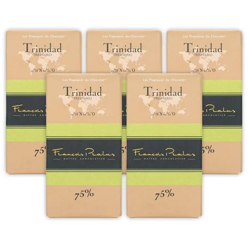 Vista 9 de François Pralus Melissa 45% Chocolate con leche, paquete de 3 unidades, chocolate francés, grano a barra, comercio directo, sin gluten, sin soja