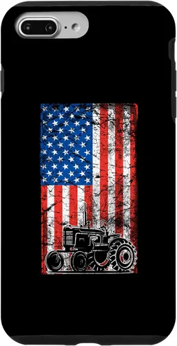 Vista 9 de Carcasa para iPhone 15 con bandera estadounidense para tractores agrícolas patrióticos Farmer USA