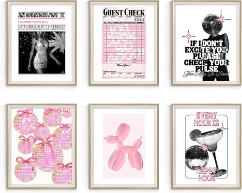Vista 28 de Habseligkeit Láminas de Arte de Pared Danés Pastel Rosa, Pósteres de Arte de Pared Boho Matisse para Exposición, Pósteres de Mercado de Flores