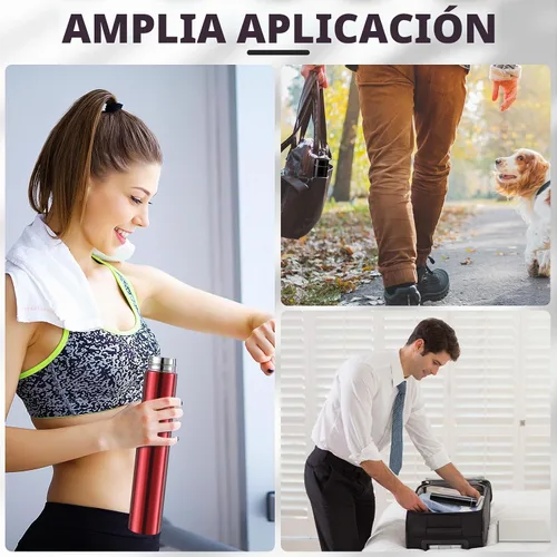 Vista 6 de Vesici Botella de Agua Delgada de 8.8 oz Pequeña de Acero Inoxidable Compacta Aislada Botellas de Agua para Acampar Viaje Mochila Frasco de Bolsillo