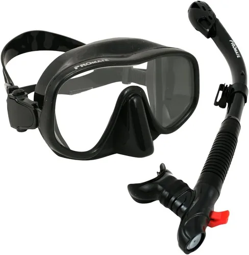 Vista 4 de Promate Máscara de snorkel sin marco Engranajes de snorkel seco para buceo apnea snorkeling