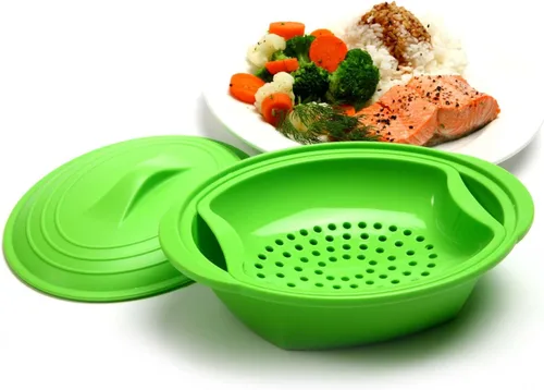 Vista 4 de Norpro Vaporizador de silicona con inserto, verde, 1 unidad (paquete de 1)