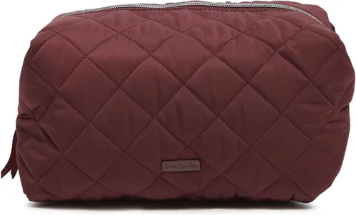 Vista 12 de Vera Bradley Bolsa organizadora de maquillaje cosmético grande de sarga de rendimiento para mujer