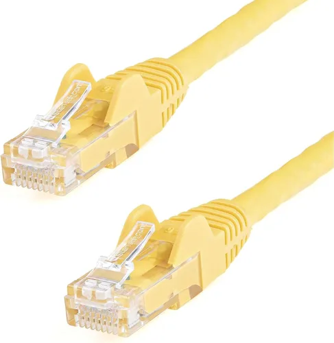 Vista 16 de StarTech Cable Ethernet CAT6 de 6 pulgadas – Cable Ethernet CAT 6 Gigabit amarillo -650 MHz 100 W PoE RJ45 UTP Network/Patch Cord Snagless w/Strain