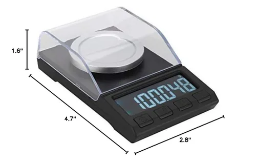 Vista 10 de Báscula digital de joyería, 3.53 oz/0.001 G LCD, mini báscula electrónica de joyería en quilates, equilibrio de laboratorio, oro, plata, diamante