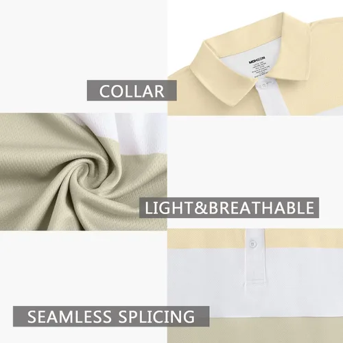 Vista 4 de Polo de golf para hombre, manga corta, secado rápido, absorbe la humedad, camisas polo deportivas casuales para hombres