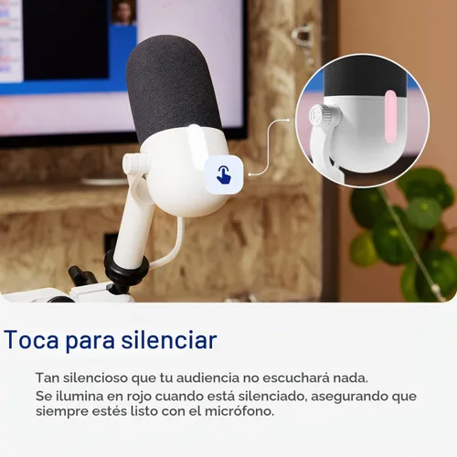 Vista 6 de Elgato Wave Neo - Micrófono de condensador USB, toque para silenciar, para juegos, transmisión, reuniones, grabación de voz