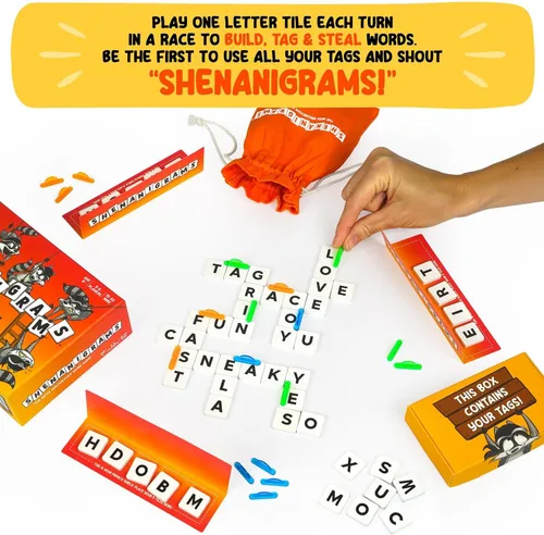 Vista 4 de ¡Shenanigrams! – ¡El juego de palabras mega travieso! Un juego de fiesta familiar súper divertido y rápido para niños, adolescentes y adultos