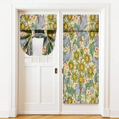 Vista 12 de Cortinas de puerta negras y rojas para ventanas de puerta, estampado de leopardo y cebra, cortinas de ventana para puerta de vidrio francesa