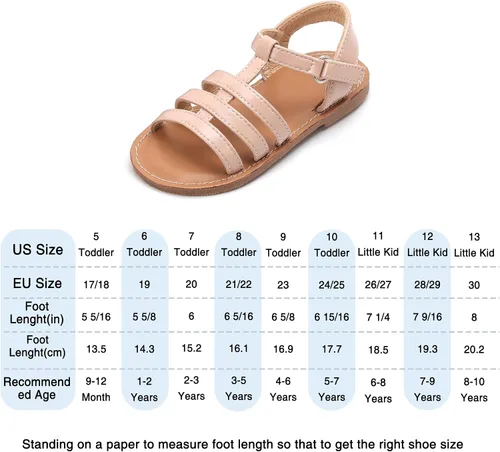 Vista 162 de THEE BRON Sandalias cómodas para niñas, zapatos para niños, sandalias rellenas