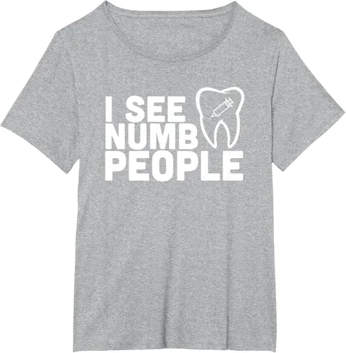 Vista 88 de I see Numb People - Camiseta de regalo para dentista dental, Negro, S
