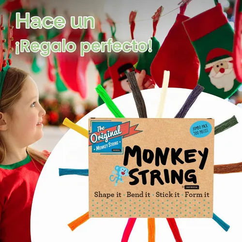 Vista 2 de Paquete de 500 piezas de Monkey String (paquete gigante), juguete de hilo de cera