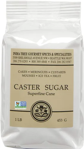 Vista 5 de India Tree Superfine Caster Cane Sugar, paquete de despensa de 1.75 lb