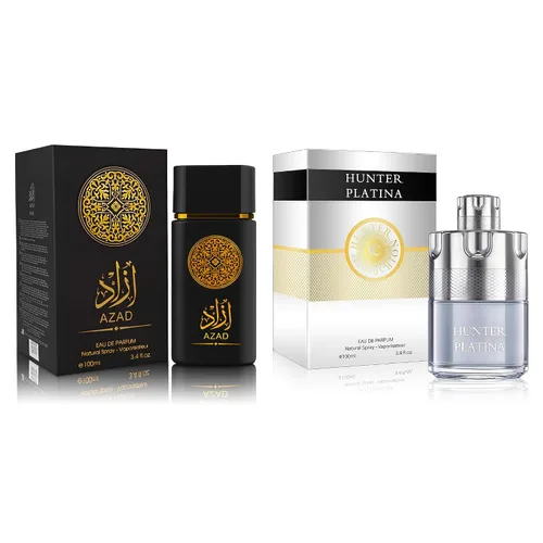 Vista 9 de Set de Perfume para Hombre AZAR, 2 x 100ml Eau de Parfum Fragancia Especiada y Amadeirada con Tabaco, Café y Vainilla Aroma Audaz y Sofisticado