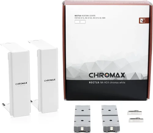 Vista 5 de Noctua Enfriador de CPU NH-D15 SE-AM4 con cubiertas de disipador térmico NA-HC4 chromax.White