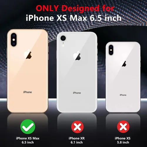 Vista 2 de SPIDERCASE Funda para iPhone Xs Max, [Protección contra Caídas de Grado Militar de 10 FT] [Antideslizante]