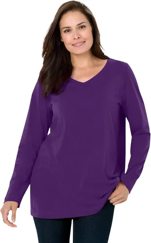 Vista 22 de Camiseta manga larga de talla grande para mujer Woman Within Negro