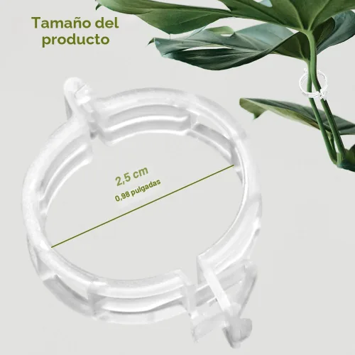 Vista 2 de 50 clips de plástico seguros para plantas, clips de soporte para plantas, clips de jardín para plantas trepadoras, clips de enrejado de plástico