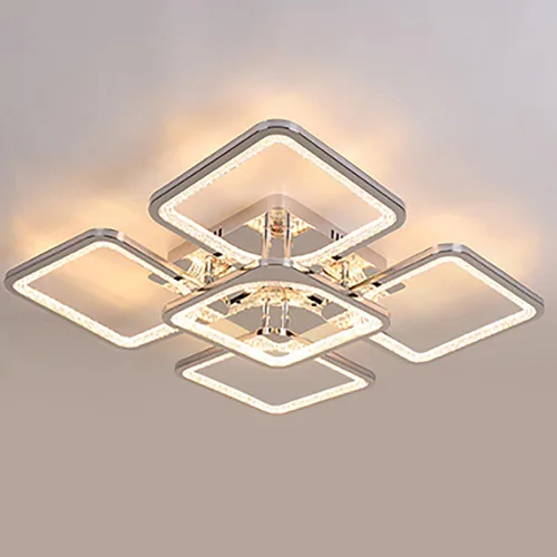 Vista 18 de Lámpara LED de techo regulable, 5 luces de techo de 23 pulgadas, montaje empotrado, lámpara de 80 W para sala de estar, dormitorio, cocina