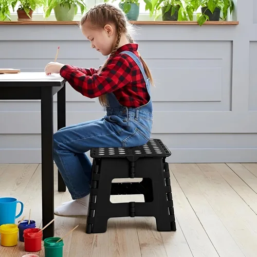 Vista 5 de Utopia Home - Taburete plegable, taburete de pie de 9 pulgadas de ancho, soporta hasta 300 libras, de plástico ligero para cocina, baño y sala