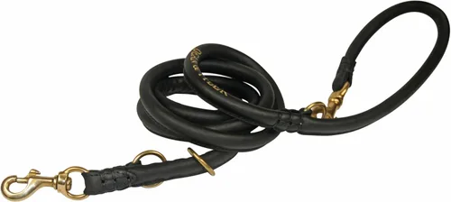 Vista 2 de Dean & Tyler – noburo Rolled multifuncional Correa de piel con hardware de latón, 7-Feet por 1/4 de diámetro, Negro