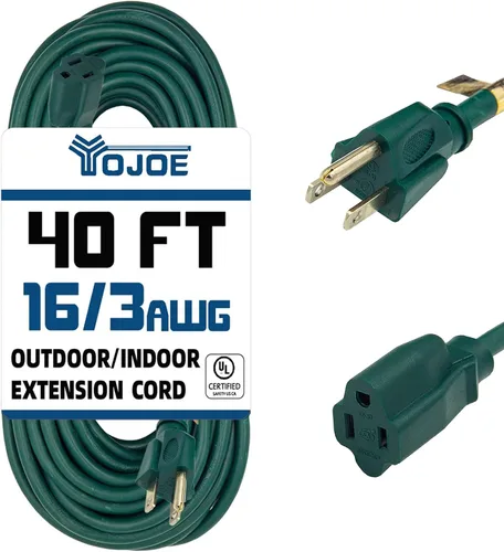 Vista 39 de YOJOE Cable de Extensión, Cable de Alimentación de 3 Clavijas 13A Resistente a la Intemperie, Cable de Extensión Marrón de Servicio Pesado Calibre