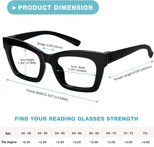 Vista 6 de Gafas de lectura sin tornillos, bisagras de resorte sin tornillos, paquete de 6 lectores para mujer (+0.00)