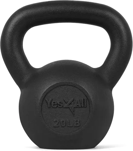 Vista 10 de Yes4All Pesa rusa de hierro fundido, pesas rusas para entrenamiento de fuerza 5-80 libras (5, 10, 15, 20, 25, 30, 35, 40, 45, 50, 60, 70, 80 libras)