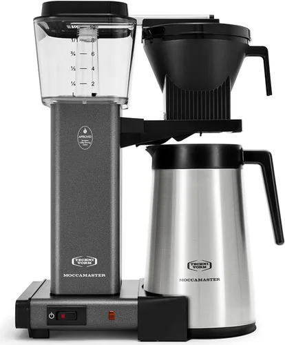 Vista 9 de Moccamaster KBGT Cafetera de color plateado pulido, con jarra térmica, rinde 10 tazas Plateado (Polished Silver)