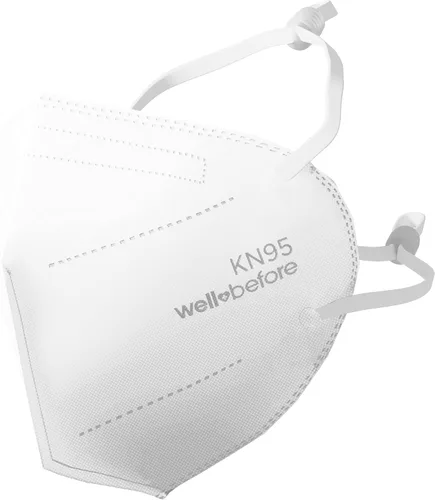 Vista 8 de Well Before KN95 Disposable Face Mask 10 Pack Individually Wrapped Mask with Adjustable Head strap