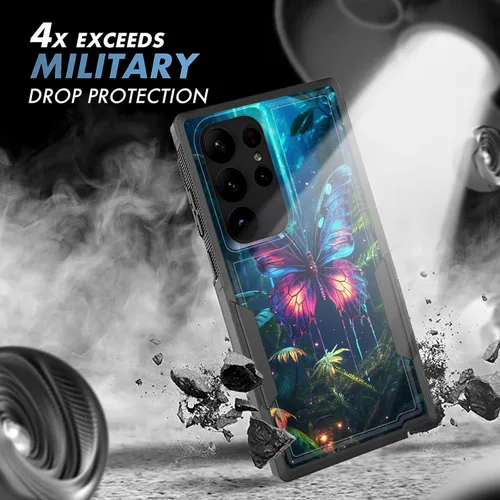 Vista 647 de Funda para Galaxy A14 5G, resistente de doble capa híbrida de policarbonato duro, goma suave, a prueba de golpes, funda protectora resistente