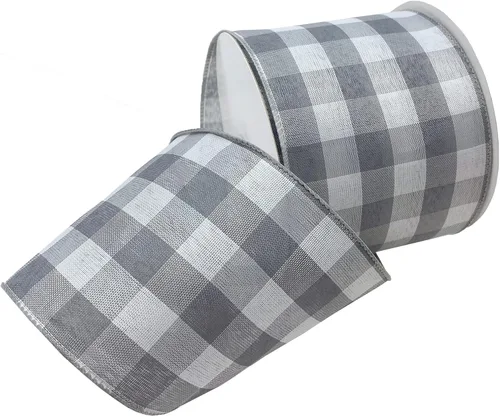 Vista 6 de Morex Ribbon Cinta de tafetán Cambridge con cable, 1.5 pulgadas por 10 yardas, gris, 7398.40/10-631