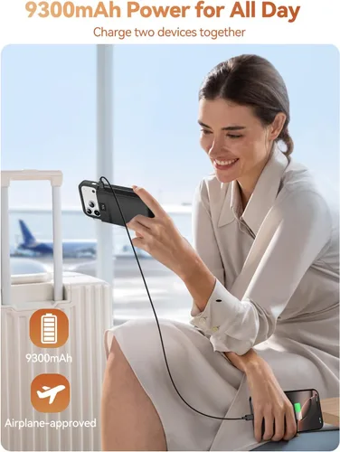 Vista 3 de PANDUK Funda de batería 9300mAh para iPhone 17 ProMax Funda de carga rápida