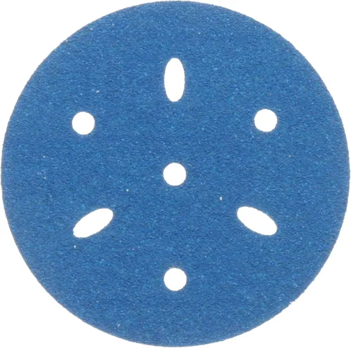 Vista 9 de 3M 3M-36142 Hookit disco abrasivo azul multi-agujero, 3" 80 Grado