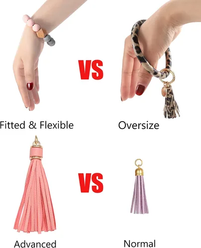 Vista 21 de BVGA Pulsera llavero de pulsera de silicona para mujer