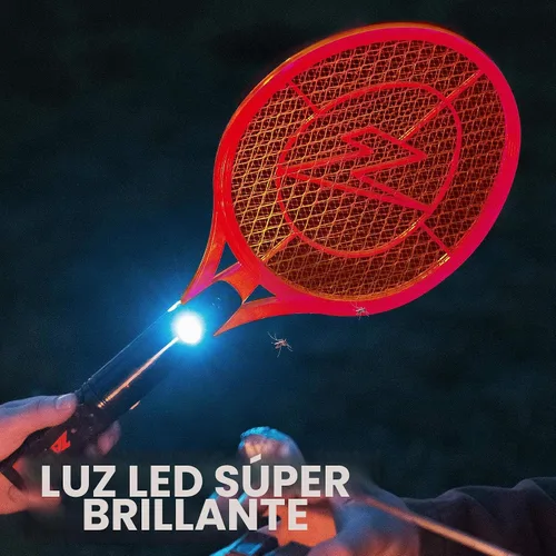 Vista 6 de Zap It Bug Zapper - Raqueta mata mosquitos recargable de 4000 voltios, cable de carga USB, Paquete de 2