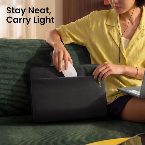 Vista 7 de tomtoc Funda delgada de ajuste personalizado para MacBook Neo A18 Pro A3404 de 13 pulgadas, resistente al agua, con bolsillo para accesorios