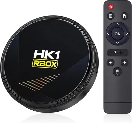 Vista 9 de HK1 Android TV Box 2026, Android 12.0 TV Box con 8K Decodificación 4GB RAM 32GB ROM Allwinner H618 Quad-Core, 2.4GHz/5.0GHz WiFi6 Bluetooth 4.0+