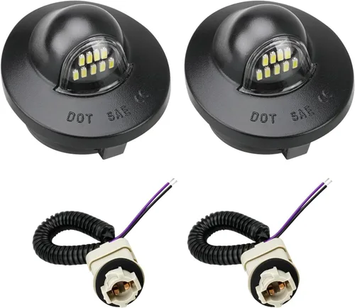 Vista 10 de Bestview Luces de matrícula, bombillas de lámpara LED para etiqueta de parachoques trasero con conjunto de cubierta de carcasa de enchufe