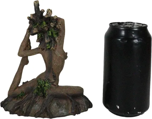Vista 6 de Ebros Gift Celta Greenwoman Gaia Dryad Ent Nativa Tierra Diosa Meditación Yoga Paloma Zen Pose Figurilla Árbol de la Vida Criatura mística ser
