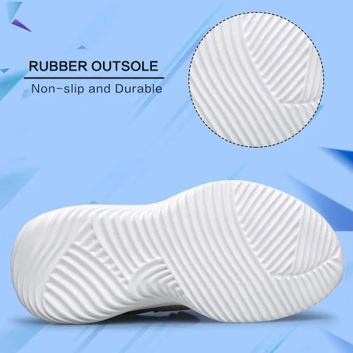 Vista 6 de Wonvatu - Tenis para niños pequeños con correa para caminar y correr Tenis atléticos para correr