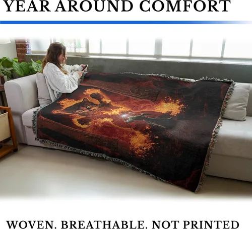 Vista 5 de Pure Country Weavers Vincent HIE - Manta con texto en inglés "You Shall Not Pass" (texto en inglés) de Vincent HIE - Bonita manta de regalo
