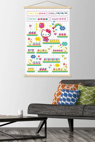 Vista 2 de Trends International Hello Kitty - Póster de pared con marco magnético
