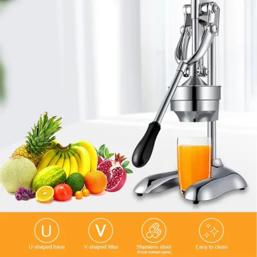 Vista 7 de Exprimidor de hierro fundido actualizado 2026, exprimidor manual de cítricos de cocina, exprimidor de lima grande de acero inoxidable, exprimidor