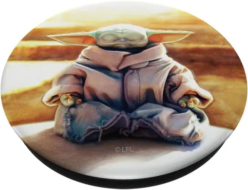 Vista 2 de Star Wars The Mandalorian The Child Grogu Meditates PopSockets intercambiables PopGrip