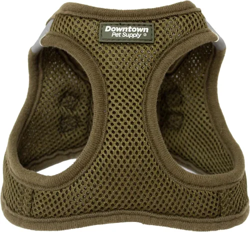 Vista 23 de Downtown Pet Supply Arnés para perro Step-in – Sin tirones, malla acolchada ajustable con ribete reflectante, correa de hebilla segura – Arnés