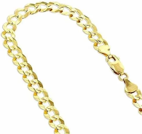 Vista 4 de The Diamond Deal - Collar de cadena para hombre, oro amarillo de 14 quilates, 0.102in, 0.142in, 0.185in, 0.224in, 0.276in, 0.323in, 0.394in