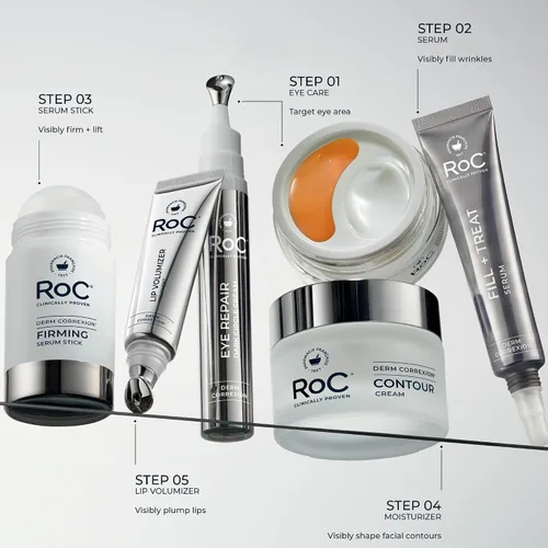 Vista 8 de RoC Derm Correxion Retinol Crema de Reparación para Ojos Tratamiento de Ojeras con Niacinamida, Resveratrol, Proxygen para ojos hinchados, arrugas